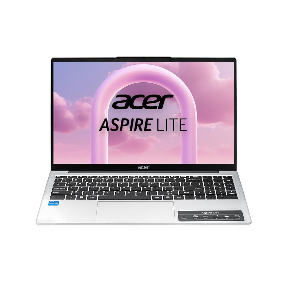Acer Aspire Lite Intel Core 3-100U Processor, Office 2024 + M365 Basic, 8GB RAM/256GB SSD, 15.6"/39.62 cm, FHD IPS Display,Win 11 Home, Steel Grey, 1.59Kg, AL15-53, Thin and Light Laptop