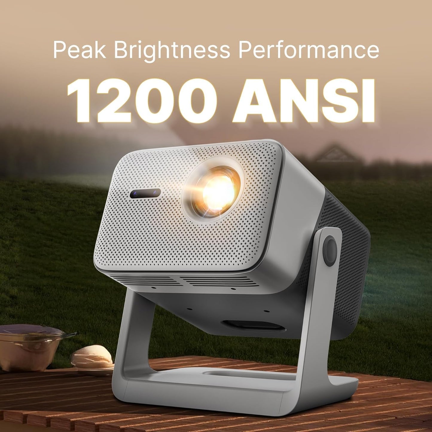 Crossbeats Lumex Vista Projector 4K Ultra HD [Dolby Audio Official] Android TV, 1080p Native, 1200 ANSI, 300'' Display, WiFi, Smart Mini Projector...